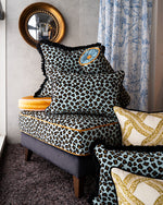 フリルクッション Cotton Pile Leopard