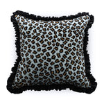 フリルクッション Cotton Pile Leopard