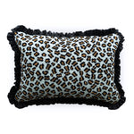 フリルクッション Cotton Pile Leopard