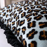 フリルクッション Cotton Pile Leopard