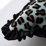 フリルクッション Cotton Pile Leopard
