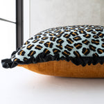 フリルクッション Cotton Pile Leopard