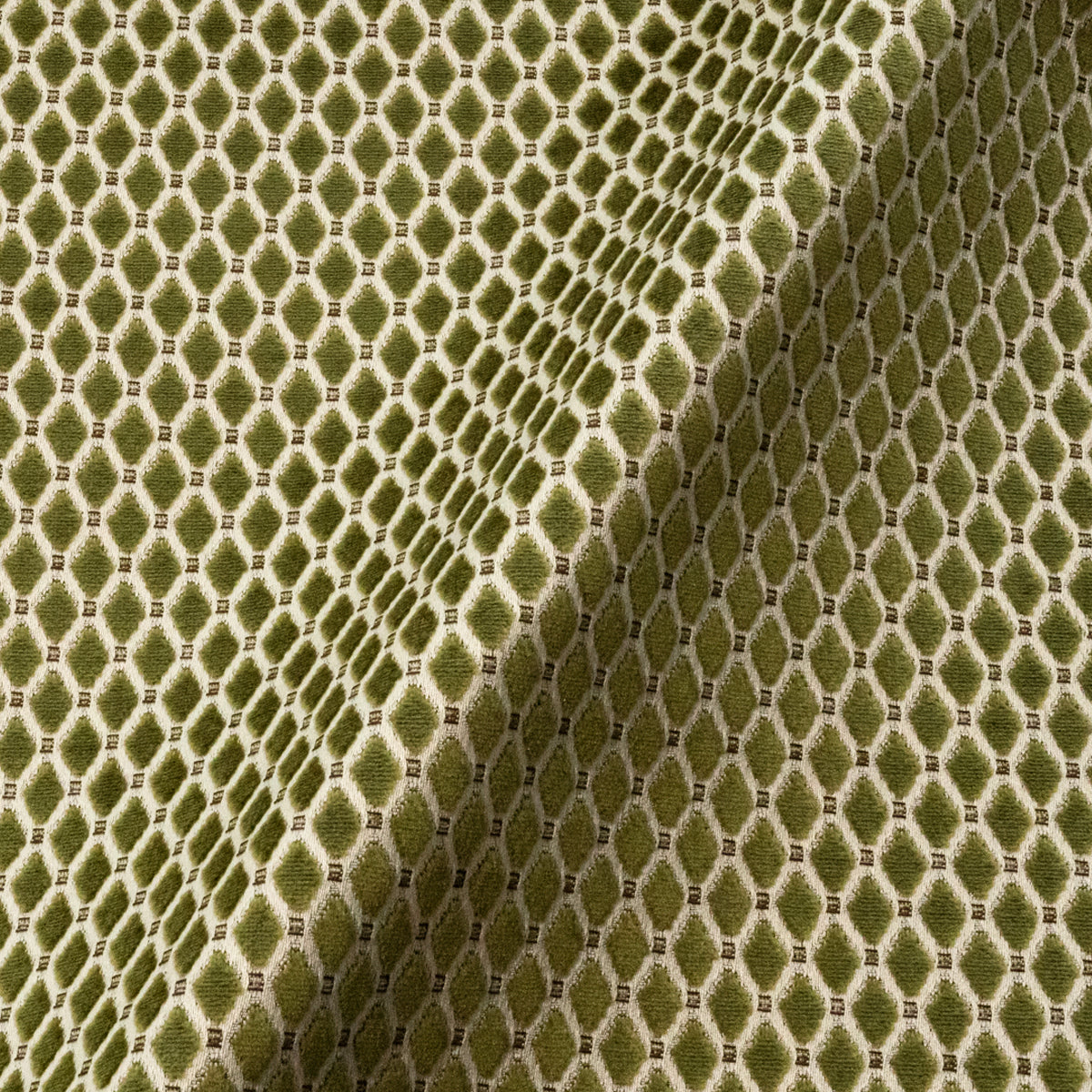 ファブリック　 Leaf Green Diamond